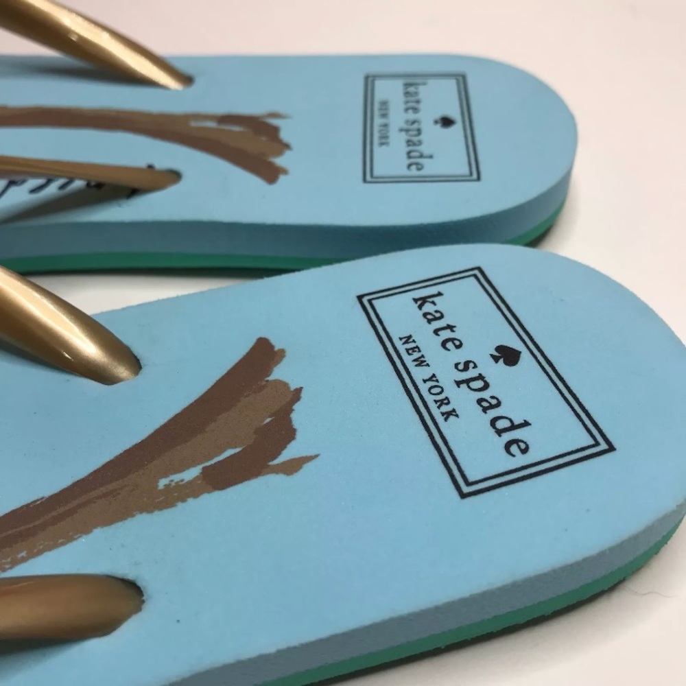 Kate Spade Flip Flops NEW I Need A Vacation - Picture 6 of 8